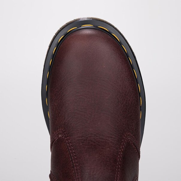 Dr Martens Chelsea 2976 Alyson Zip Grizzly Boots (Cherry) | Autumnal Dr Martens