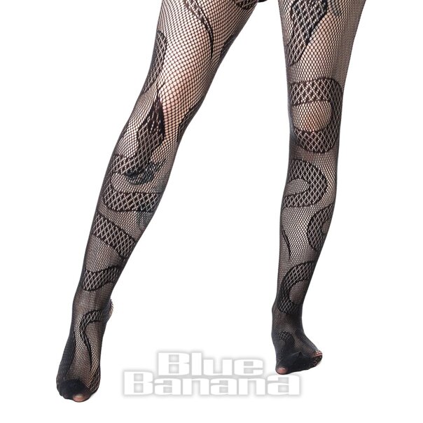 Innocent Serpent Fishnet Tights (Black) | Blue Banana Accessories