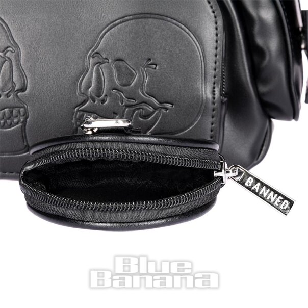 Banned Twin Terror Skull Handbag (Black) | Alternative Accessories