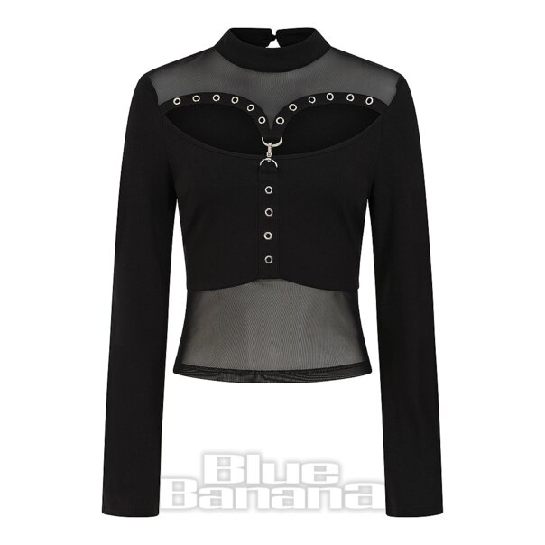 Banned Cordelia Gothic Top (Black) | Gothic Clothing
