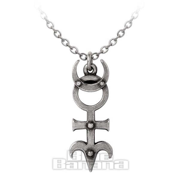 Collar de la mónada del Dr. Dee de Alchemy Gothic (plata) | Accesorios Blue Banana