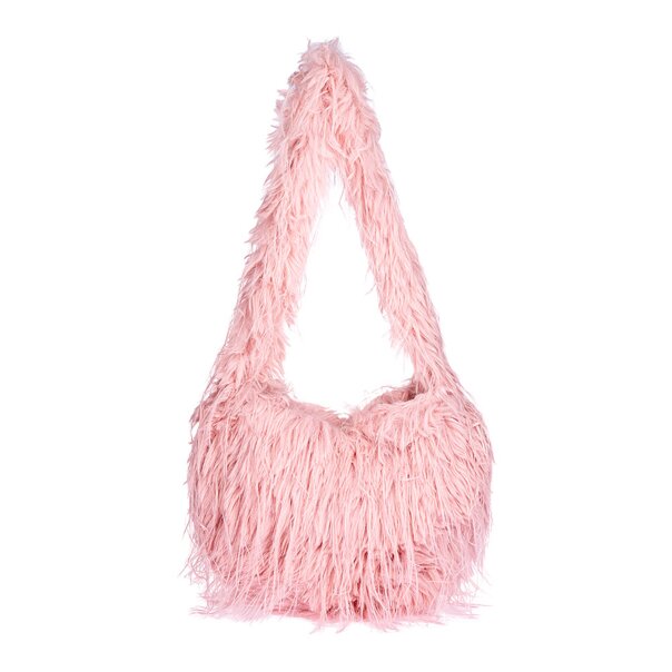Blue Banana Long Fur Bag (Baby Pink) | Alternative Accessories