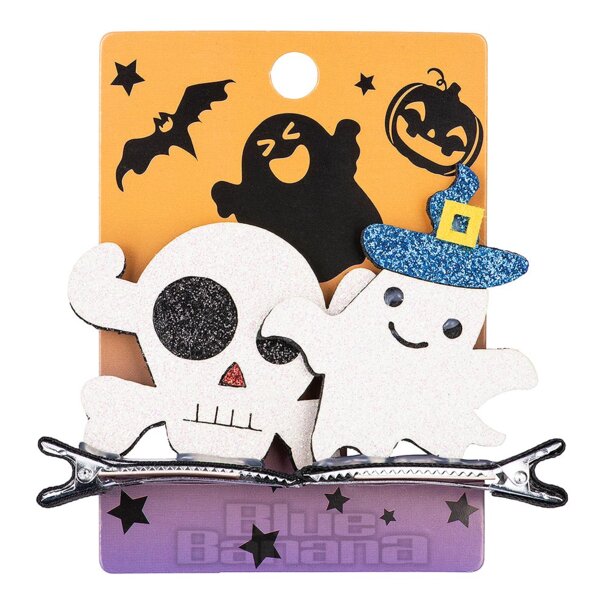 Blue Banana Teschio E Fantasma Fermaglio Per Capelli (Bianco) | Blue Banana