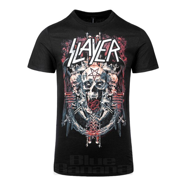Offizielles Slayer Demonic Admat T-Shirt (Schwarz) | Blue Banana Band Merchandise