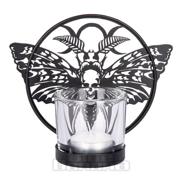 Alchemy Gothic Death'S Head Moth Tealight Candle Holder (Black) | Blue Banana