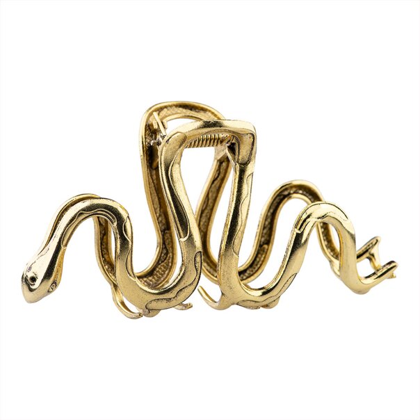 Blue Banana Large Snake Hair Clip (Antique Gold) | Alternative Fashion, Goth Clothing
