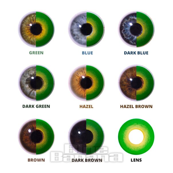 Hulk 30 Tage grüne farbige Kontaktlinsen, Coloured Contacts UK