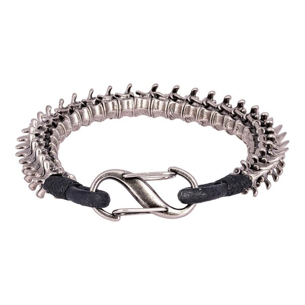 Braccialetto Blue Banana Steel Small Bones (Argento) | Accessori alternativi