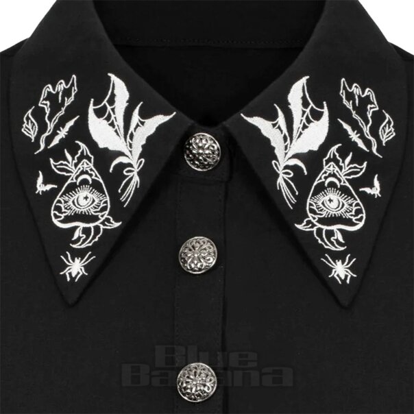 Hell Bunny Mischief Blouse (Black) | Blue Banana