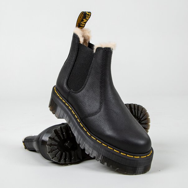 Dr Martens 2976 Quad Fur Lined Boots (Black) | Blue Banana