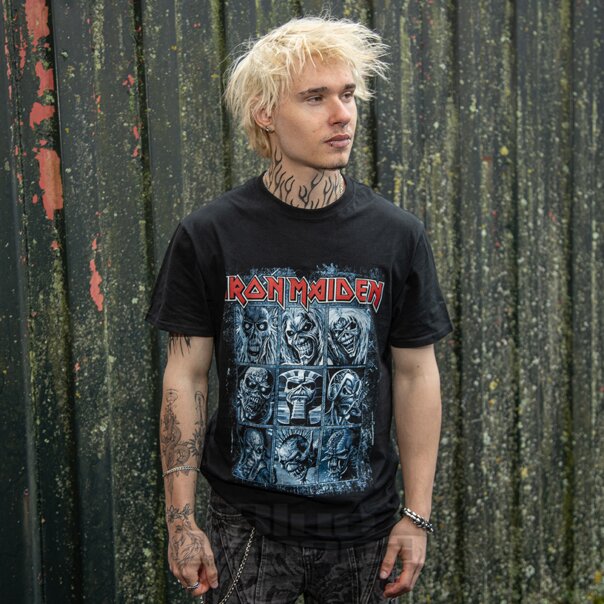 Maglietta Ufficiale Iron Maiden 9 Eddies (Nero) | Merchandising della band IT