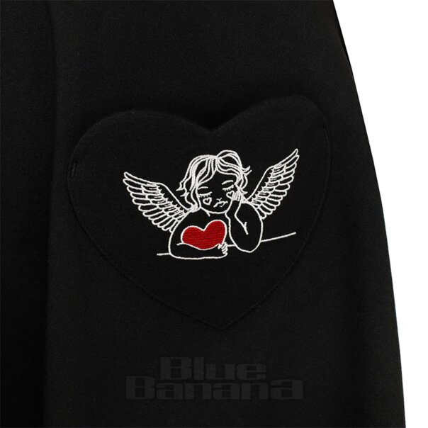 Hell Bunny Cupid Latzkleid (Schwarz) | Alternative Latzkleider