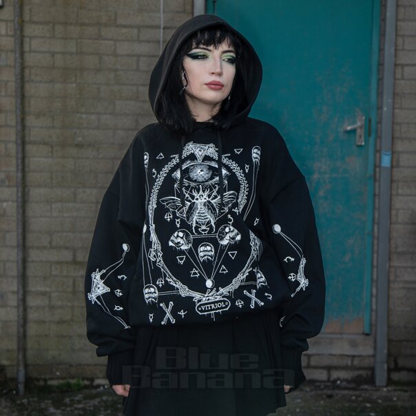 Jawbreaker Vitriol In Übergröße Kapuzenpullover (Schwarz) | Blue Banana