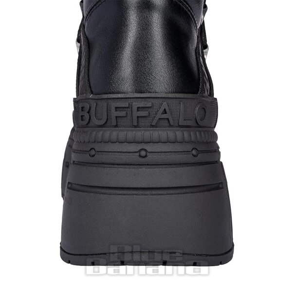Buffalo Gospher Mid Boot (Black) | Alternative Platform Boots