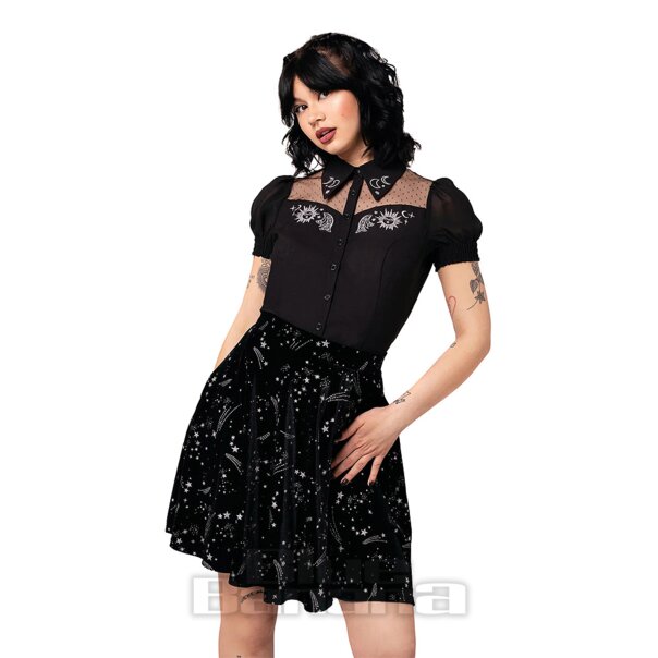 Blusa Danica de Hell Bunny (negra) | Blue Banana