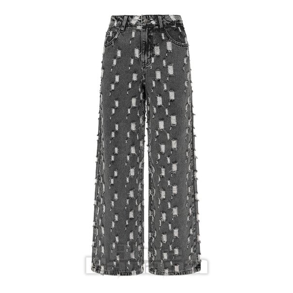 Banned Jungbrunnen Verzweifelt Jeans Mit Weitem Bein (Grau) | Blue Banana