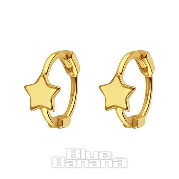 Cerchi clicker con stella in oro sterling Blue Banana | Banana Blu