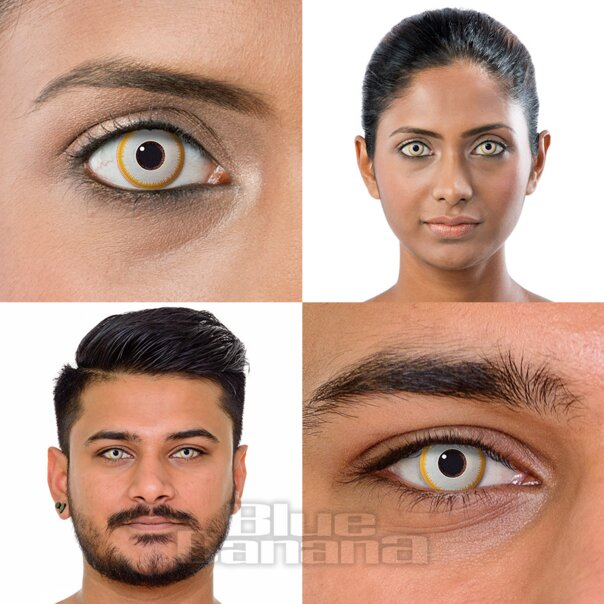 Avatar 1 Day Coloured Contact Lenses, Yellow Na'vi Eyes Lens