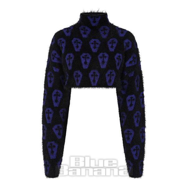 Banned Lyric Pullover (Schwarz/Lila) | Blue Banana