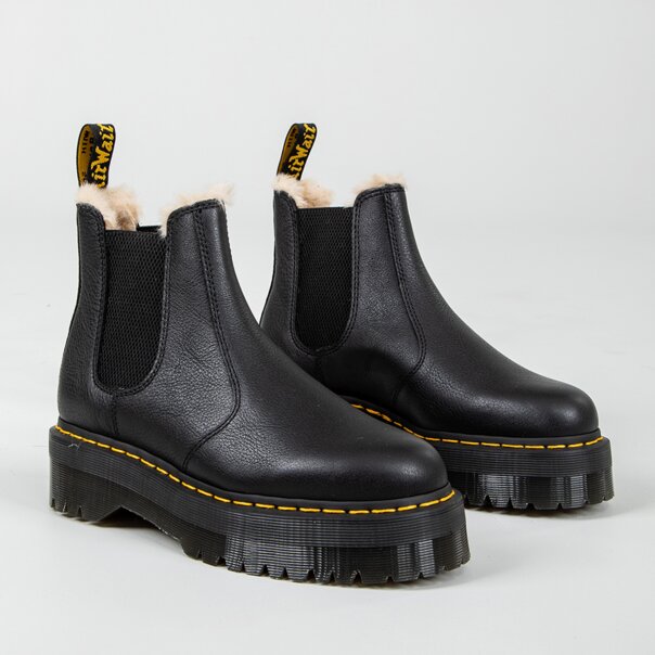 Dr Martens 2976 Quad Fur Lined Boots (Black) | Blue Banana