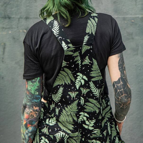 Hell Bunny Gaia Dungarees (Black) | Gothic Summer Clothing