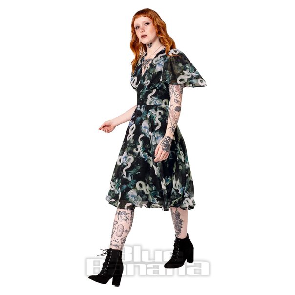 Hell Bunny Serpent Midi Dress (Multicolour) | Alternative Midi Dresses