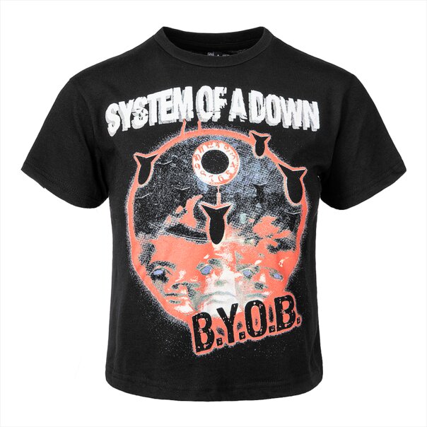 Camiseta corta System Of A Down (Negra) | Camisetas cortas de grupos musicales
