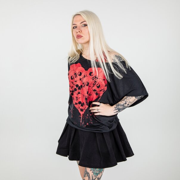 Heartless Heart Skull 2-In-1 Top | Gothic Tops & T-Shirts