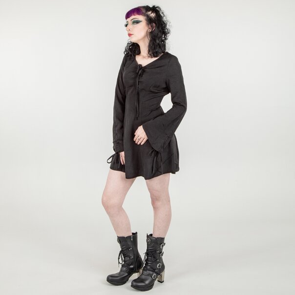 Banned Serpent Seam Dress (Black) | Banned Alternative Clothing