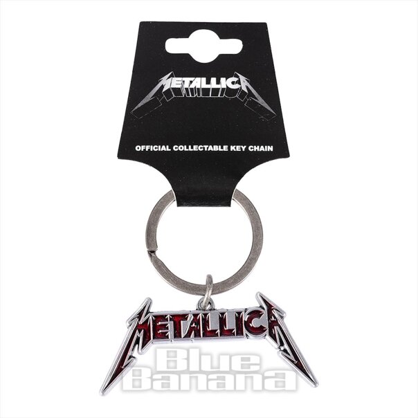 Official Metallica Logo Keyring (Red) | Band Merch Gifts