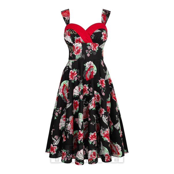 Hell Bunny Yuna Midi Dress (Black) | Alternative Dress, Gothic Clothing