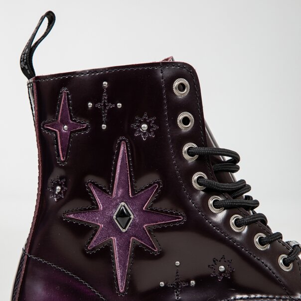Dr Martens 1460 Wg Arcadia Velvet Boots (Purple) | Autumnal Bootss