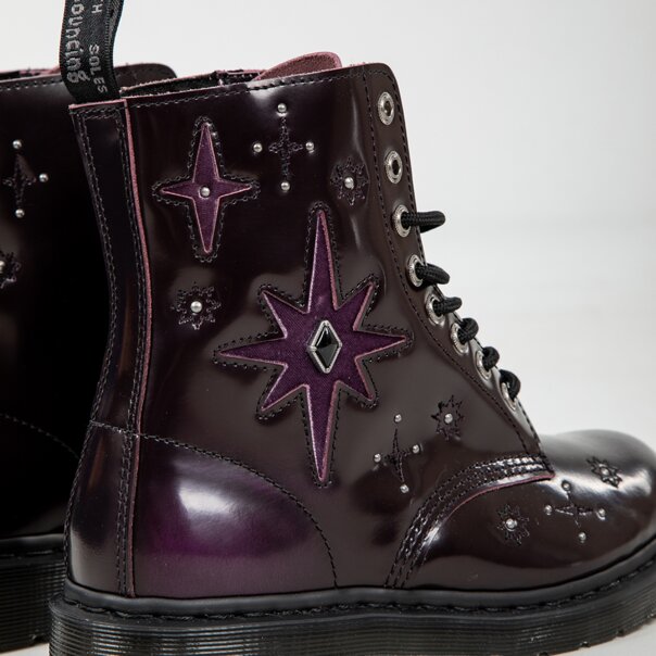 Dr Martens 1460 Wg Arcadia Velvet Boots (Purple) | Autumnal Bootss