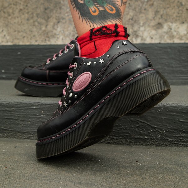 Dr Martens Buzz 5I Milled Gloss Shoe (Black) | Alternative Shoes