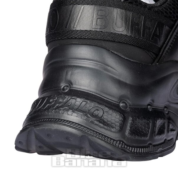 Buffalo Yuno Trainer (Black) | Alternative Platform Shoes