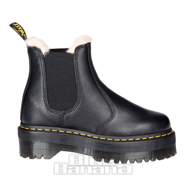 Dr Martens 2976 Quad Fur Lined Boots (Black) | Blue Banana