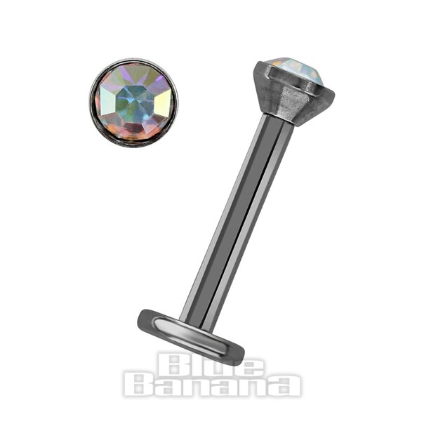 Aurora Borealis Jewel Labret, Bijoux de cartilage en pierres précieuses