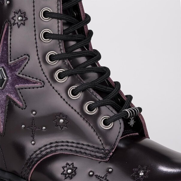 Dr Martens 1460 Wg Arcadia Velvet Boots (Purple) | Autumnal Bootss