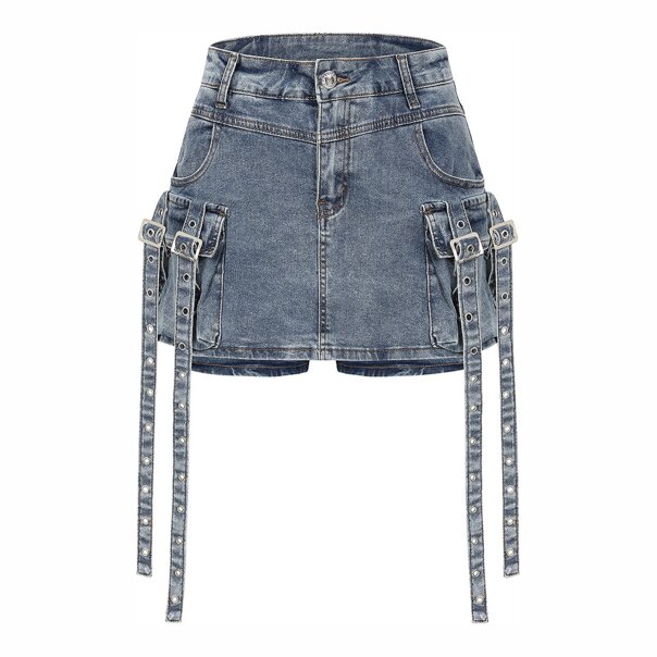 Banned Denim Dita Shorts (Bleu) | Blue Banana
