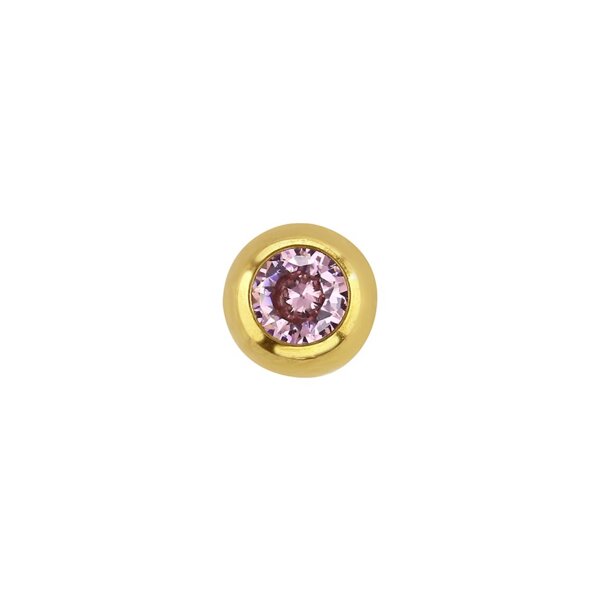 Blue Banana Plasma Gold Internally Threaded Jewelled Ball (Rose)
