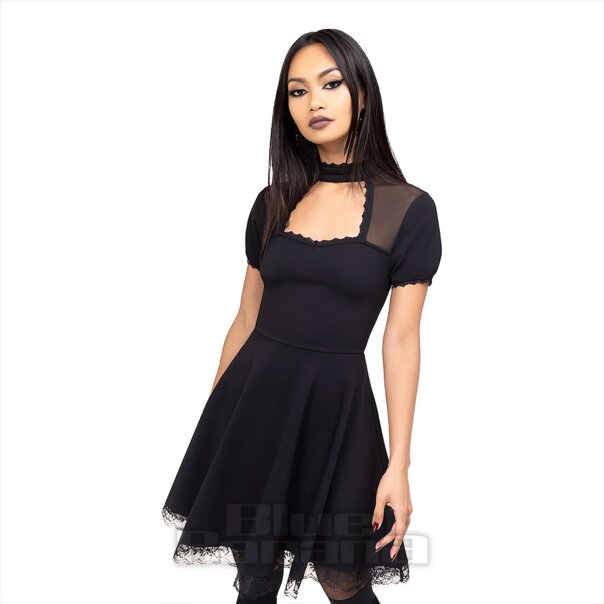 Killstar Draculana Skater Mini Dress (Black) | Gothic Dresses
