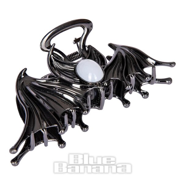 Bat & Stone Hair Clip (Black) | Blue Banana