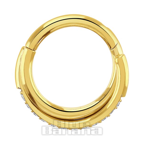 Blue Banana Plasma Gold 1.2 Double Hinged Ring (Gold)