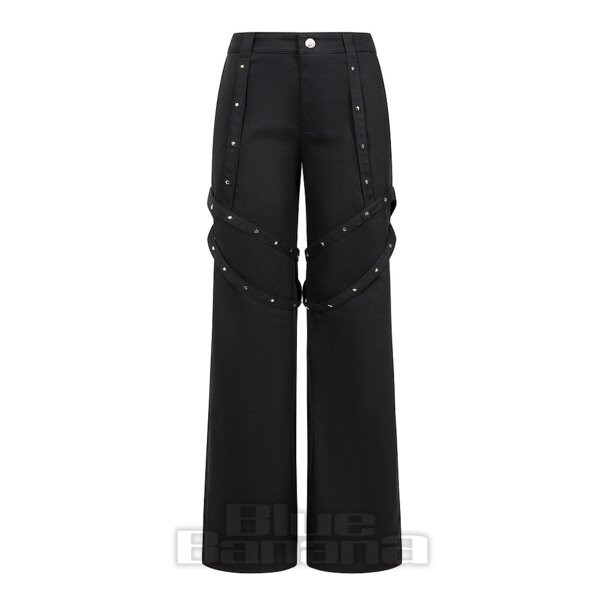 Banned Esmeray Gothic Trousers (Black) | Alternative Clothing