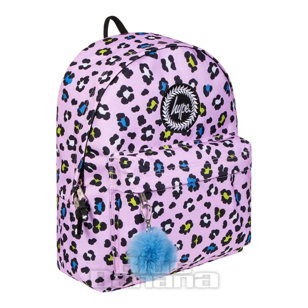 Hype Leopard Lilac Backpack School Rucksack