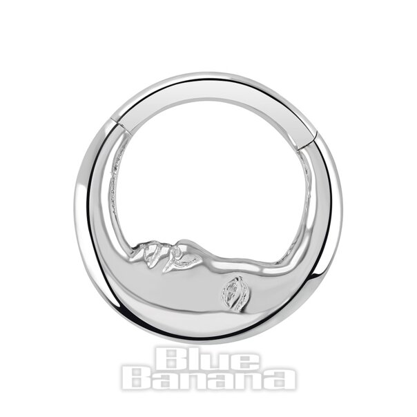 Blue Banana 1.2 X 8Mm Hinged Segment Ring (Silver)| Body Piercing Jewellery