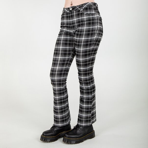 Banned Velarium Trousers (Black & White) | Banned Alternative Clothing