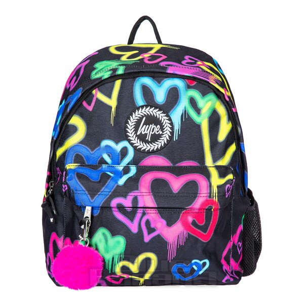 Hype Black Graffiti Heart Backpack | School Bags & Rucksacks