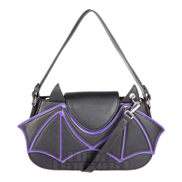Banned Batwing Charm Handbag (Black) | Blue Banana