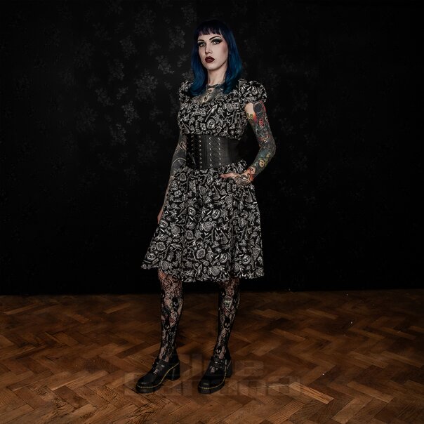 Hell Bunny Mischief Midi Dress (Black) | Blue Banana